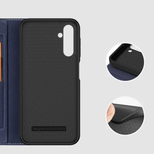 Samsung Galaxy A14 4G/5G Dux Ducis Skin X2 mágneses fliptok kék - 13