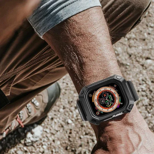  Apple Watch Ultra 49mm Fekete Supcase Unicorn Beetle Pro Tok + kijelzővédő üvegfólia - 3