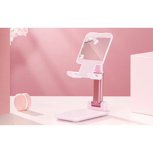Orico mobiltelefon állvány, telefonállvány tükörrel (rózsaszín) - 3