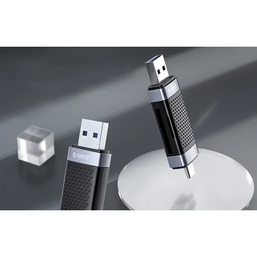 Orico SD/microSD memóriakártya olvasó, USB + USB-C (fekete) - 2