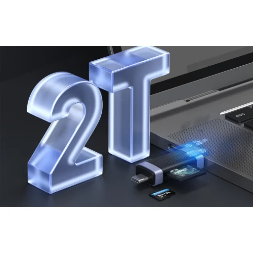 Orico SD/microSD memóriakártya olvasó, USB + USB-C (fekete) - 3