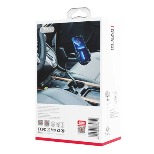 XO C105 autós telefontartó pohártartóba (fekete) - 2