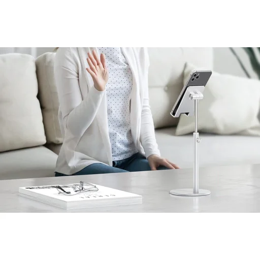 Omoton CA02 állítható fém mobiltelefon állvány, telefonállvány - 4