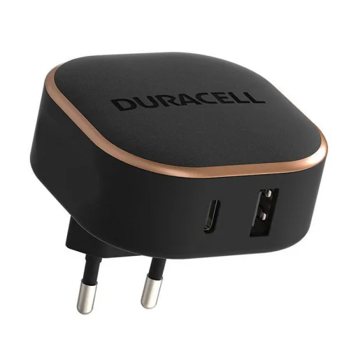 Duracell hálózati töltő adapter USB-A + USB-C 30W PD (fekete) - 1