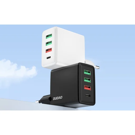 Dudao A5HEU hálózati töltő adapter 3x USB-A + USB-C, PD 20W (fekete) - 2
