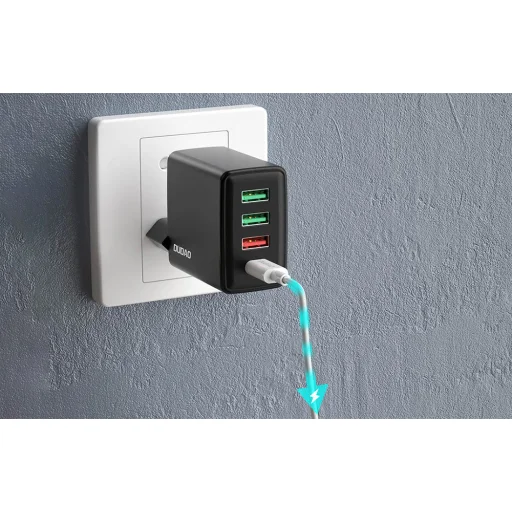 Dudao A5HEU hálózati töltő adapter 3x USB-A + USB-C, PD 20W (fekete) - 4