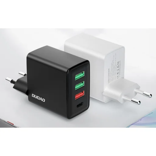 Dudao A5HEU hálózati töltő adapter 3x USB-A + USB-C, PD 20W (fekete) - 5