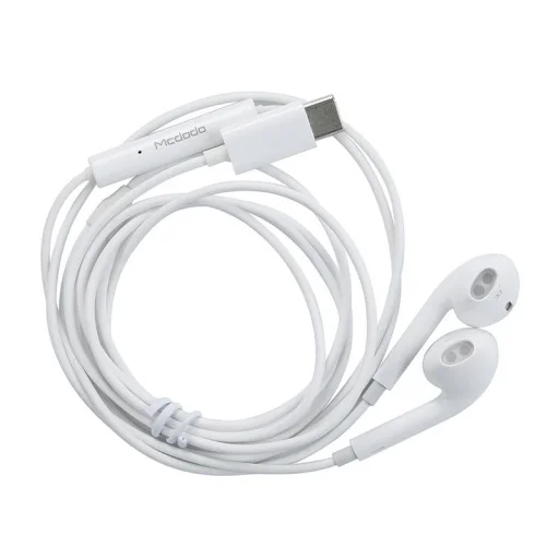 Mcdodo HP-6070 vezetékes fülhallgató USB-C (fehér) - 3