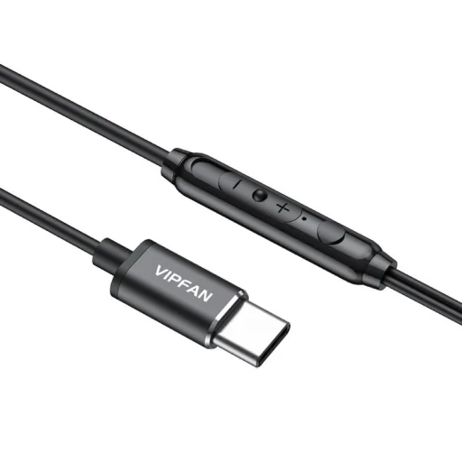 Vipfan M11 vezetékes fülhallgató, USB-C (fekete) - 4