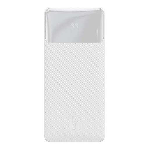 Baseus Bipow Power Bank 20000mAh 15W + USB-A - Micro USB 0,25m kábel fehér (PPBD050102) - 1