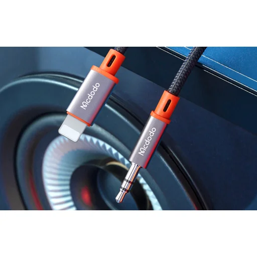 Mcdodo CA-0780 Lightning - 3.5mm AUX mini jack kábel, 1.2m (fekete) - 5