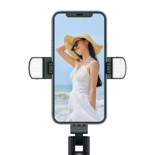 Mcdodo SS-1771 selfie bot, szelfibot LED világítással és távirányítóval (fekete) - 3