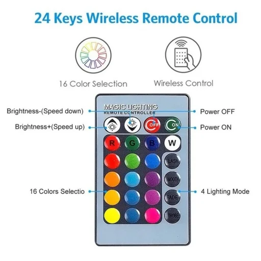 RGB színes LED izzó 10W távirányítóval - 4