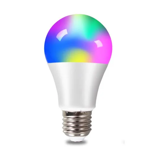 RGB színes LED izzó 10W távirányítóval - 1