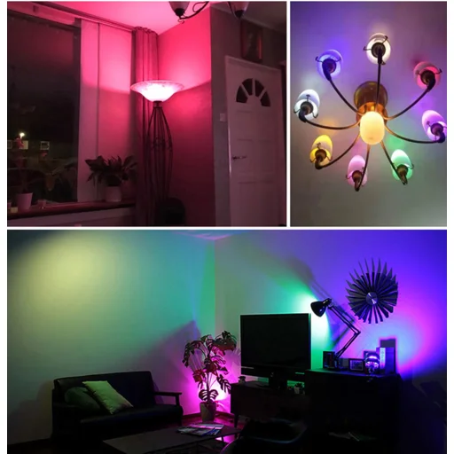 RGB színes LED izzó 10W távirányítóval - 2