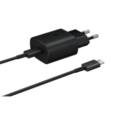 Samsung 25W hálózati töltő adapter EP-TA800EBE + EP-DA705BBE USB-C/USB-C kábel fekete
