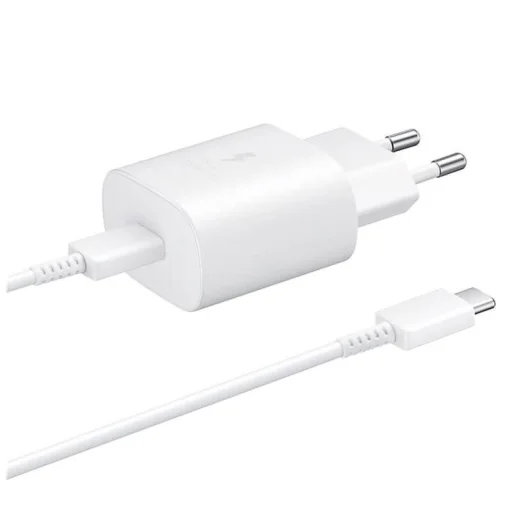 Samsung 25W hálózati töltő adapter EP-TA800EWE + EP-DA705BWE USB-C/USB-C kábel fehér - 1