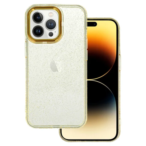 iPhone 14 Pro Max Tel Protect Gold Glitter tok arany - 1