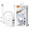 LDNIO A2313C 18W hálózati töltő adapter USB-A, USB-C QC3.0 PD + 1m USB töltőkábel thumbnail