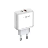 LDNIO A2526C 45W hálózati töltő adapter USB-A, USB-C QC4.0 PD + 1m USB Type-C töltőkábel thumbnail