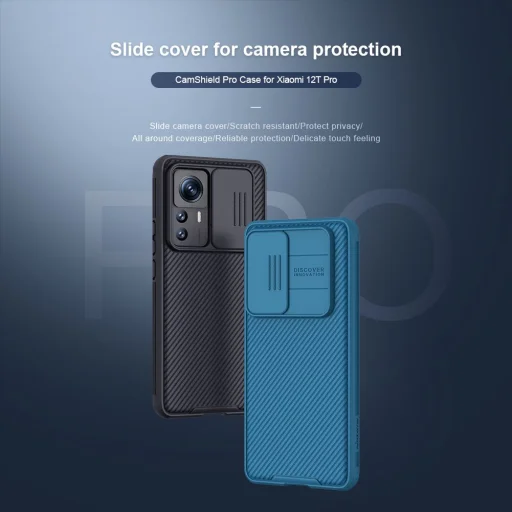 Xiaomi 12T Pro Nillkin CamShield Pro tok fekete - 7