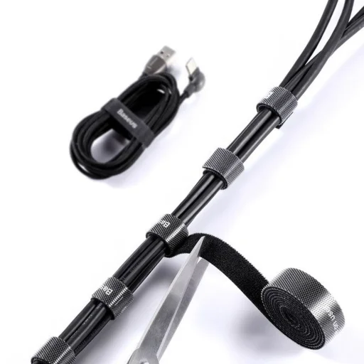 Baseus tépőzáras kábelrendező 3 m fekete - 5