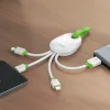 LDNIO LC95 3 az 1-ben 3.4A kompakt USB kábel (USB-A - USB-C + Lightning + micro USB) - 6