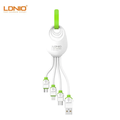 LDNIO LC95 3 az 1-ben 3.4A kompakt USB kábel (USB-A - USB-C + Lightning + micro USB) - 3