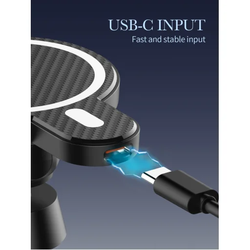 LDNIO MA20-I 15W forgatható, mágneses vezeték nélküli autós töltő szellőzőre (MagSafe kompatibilis) - 8