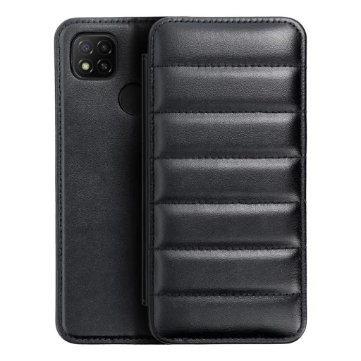 Xiaomi Redmi 9C/9C NFC Puffer fliptok fekete - 1