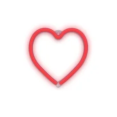 Forever Light Neon LED szív piros Bat + USB (FLNEO7)