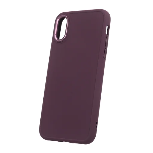 iPhone X/XS Satin tok burgundy - 1