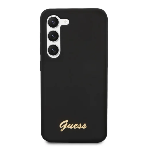Samsung Galaxy S23 Guess Liquid Silicone Metal Logo tok fekete (GUHCS23SSLSMK) - 2