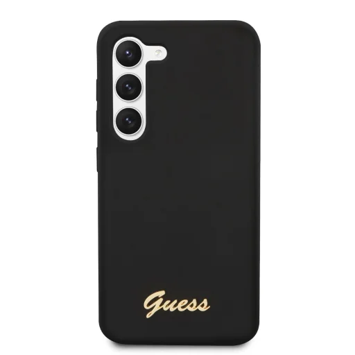 Samsung Galaxy S23+ Guess Liquid Silicone Metal Logo tok fekete (GUHCS23MSLSMK) - 2