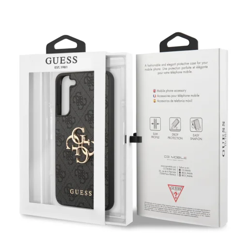 Samsung Galaxy S23+ Guess PU 4G Metal Logo tok szürke (GUHCS23M4GMGGR) - 6