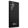 Samsung Galaxy S23 Ultra Guess Liquid Silicone Metal Logo tok fekete (GUHCS23LSLSMK) thumbnail