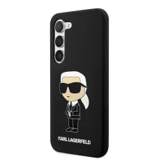 Samsung Galaxy S23+ Karl Lagerfeld Liquid Silicone Ikonik NFT tok fekete (KLHCS23MSNIKBCK)