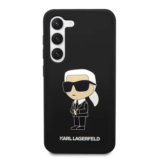 Samsung Galaxy S23+ Karl Lagerfeld Liquid Silicone Ikonik NFT tok fekete (KLHCS23MSNIKBCK) - 2