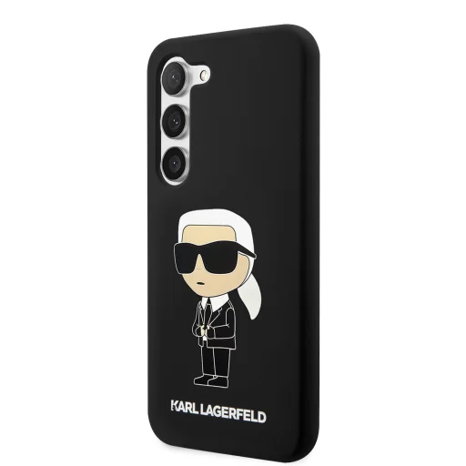Samsung Galaxy S23+ Karl Lagerfeld Liquid Silicone Ikonik NFT tok fekete (KLHCS23MSNIKBCK) - 1