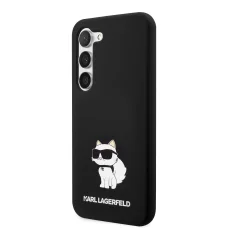 Samsung Galaxy S23+ Karl Lagerfeld Liquid Silicone Choupette NFT tok fekete (KLHCS23MSNCHBCK)