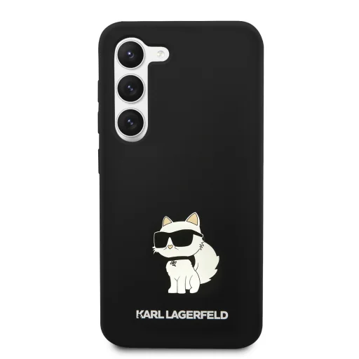 Samsung Galaxy S23+ Karl Lagerfeld Liquid Silicone Choupette NFT tok fekete (KLHCS23MSNCHBCK) - 2