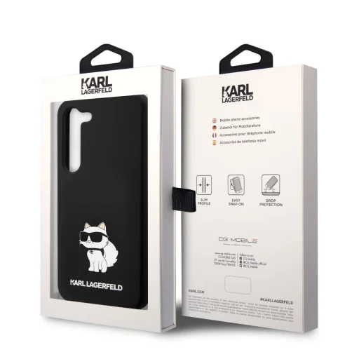 Samsung Galaxy S23+ Karl Lagerfeld Liquid Silicone Choupette NFT tok fekete (KLHCS23MSNCHBCK) - 6