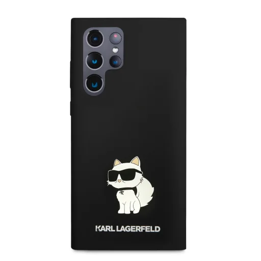 Samsung Galaxy S23 Ultra Karl Lagerfeld Liquid Silicone Choupette NFT tok fekete (KLHCS23LSNCHBCK) - 2