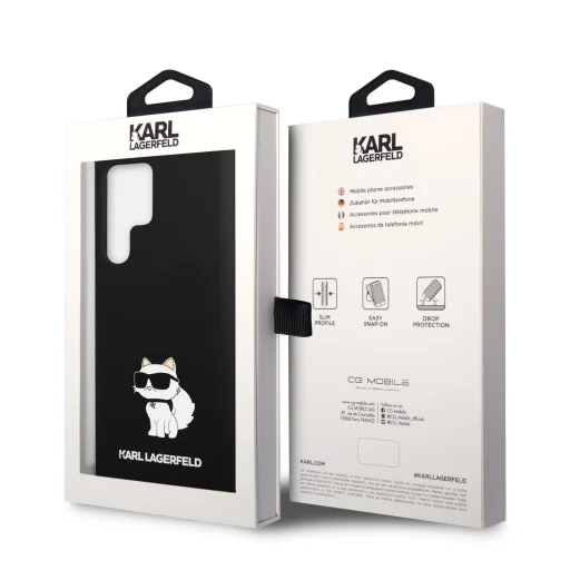 Samsung Galaxy S23 Ultra Karl Lagerfeld Liquid Silicone Choupette NFT tok fekete (KLHCS23LSNCHBCK) - 6