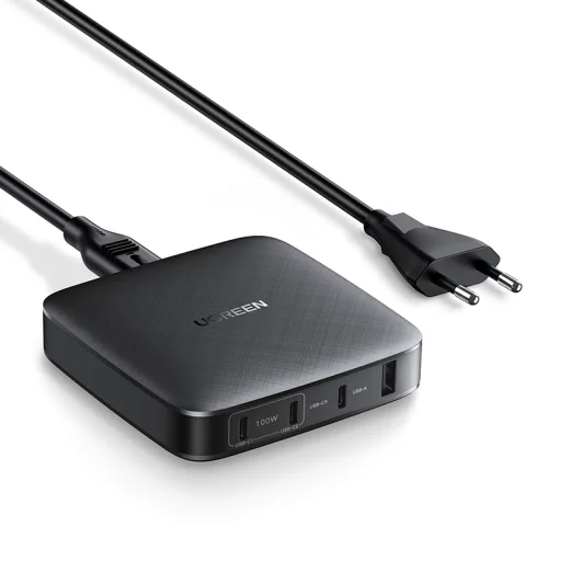 Ugreen CD226 hálózati töltő adapter, 1xUSB QC3.0, 3xUSB-C, 100 W, PD (fekete) - 1