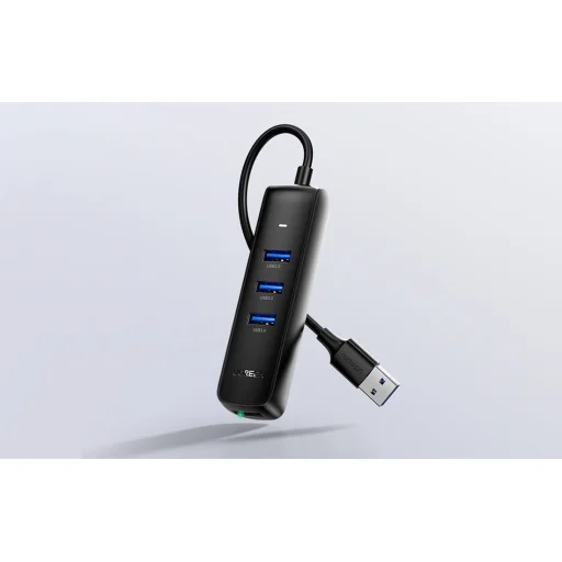 Ugreen CM416 4 az 1-ben USB HUB elosztó adapter, 0.25m (fekete) - 4