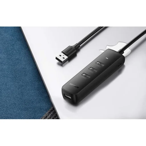 Ugreen CM416 4 az 1-ben USB HUB elosztó adapter, 0.25m (fekete) - 5