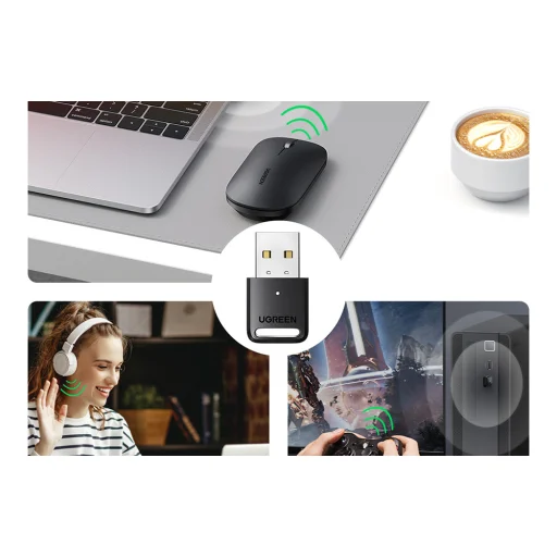 Ugreen CM390 Bluetooth 5.0 USB adapter (fekete) - 5