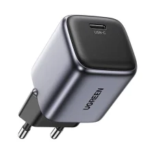 Ugreen CD318 Nexode mini hálózati töltő adapter, USB-C, PD3.0, QC4.0, GaN, 20W (szürke)