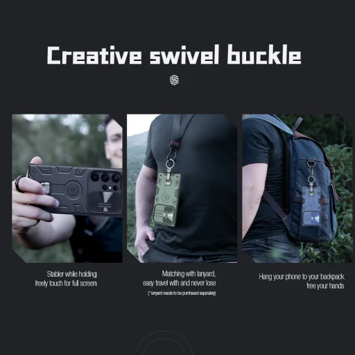 Samsung Galaxy S23 Ultra Nillkin CamShield Armor PRO tok fekete - 6